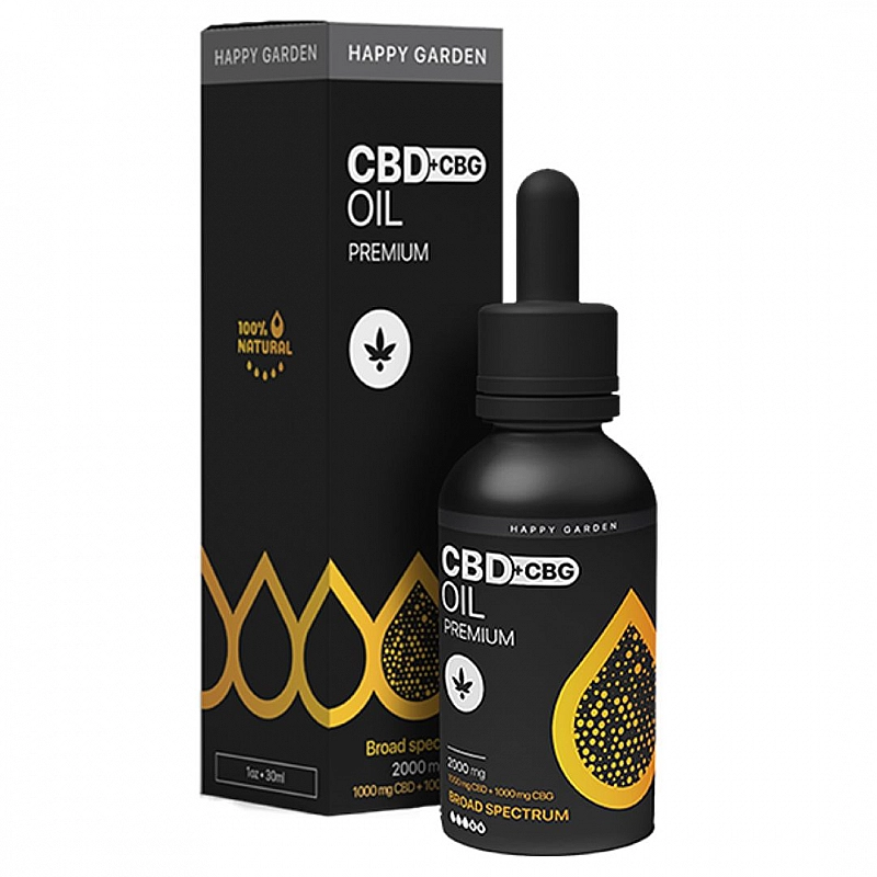 Happy Garden CBD+CBG Aceite de CBD –...