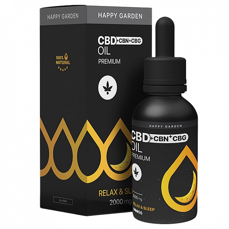 Happy Garden CBD+CBG+CBN Aceite de...